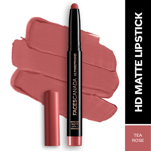 Faces Canada Ultime Pro HD Intense Matte Lips + Primer - 10 Tea Rose (Nude) At Nykaa, Best Beauty Products Online