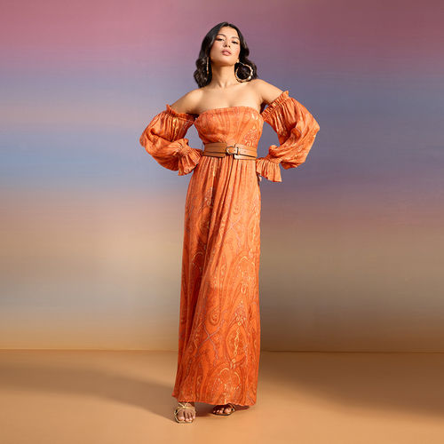 Buy RSVP by Nykaa Fashion Multi-Color Paisley Print Off Shoulder