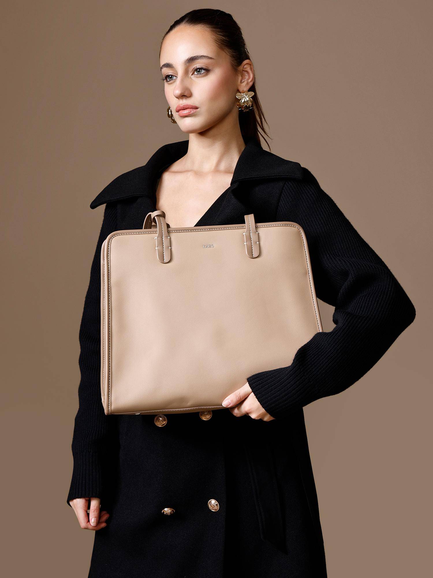 Kazo Oliver Tan Tote Bag (L)