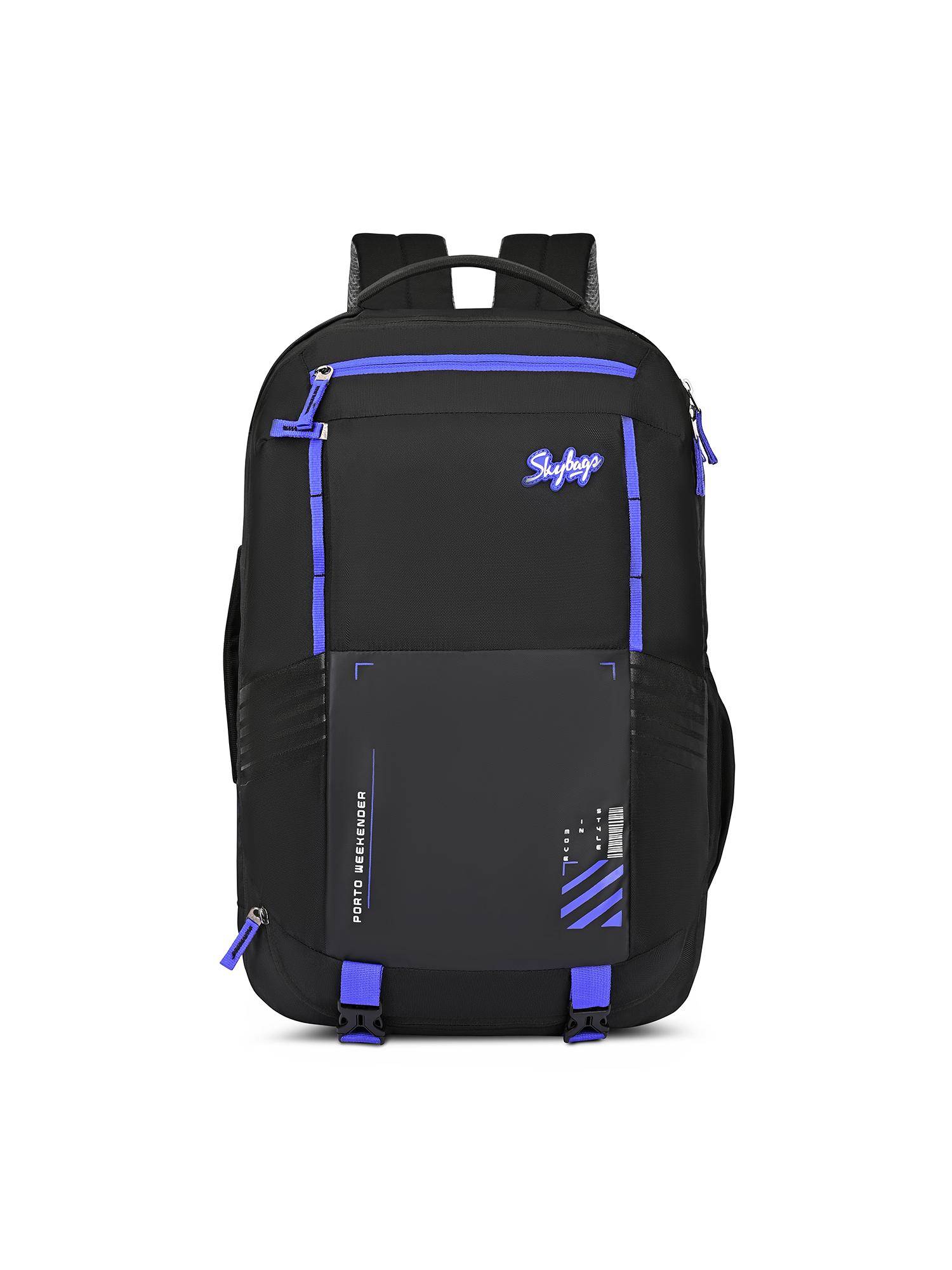 Skybags Unisex Porto Black 17 Inch Laptop Weekender Backpack