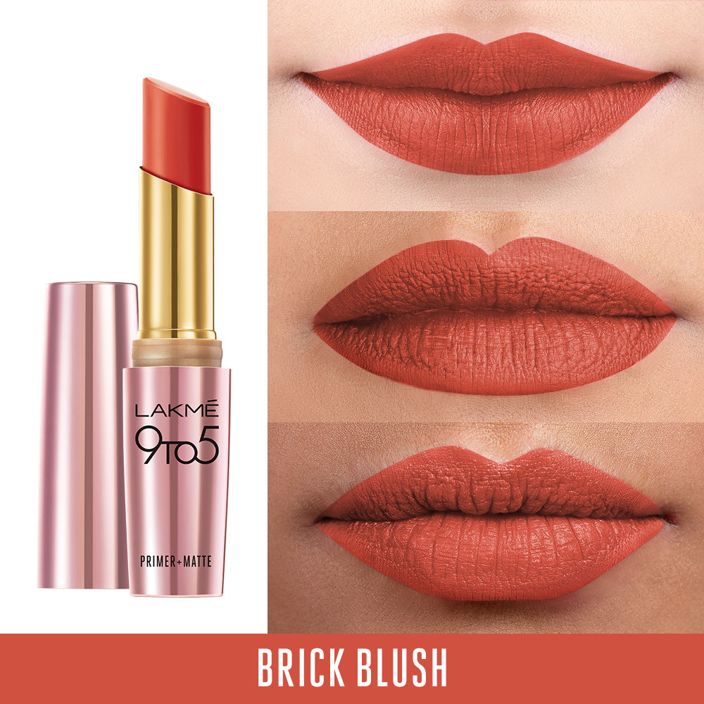 lakme 9 to 5 brick blush lipstick review