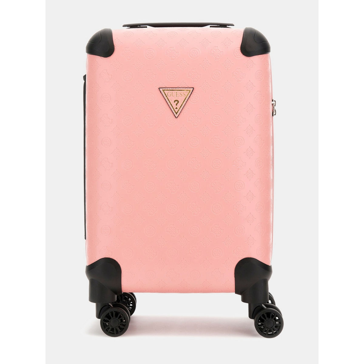 Buy Guess Pink Embossed Wilder 18 In 8-Wheeler Trolley Bag Online