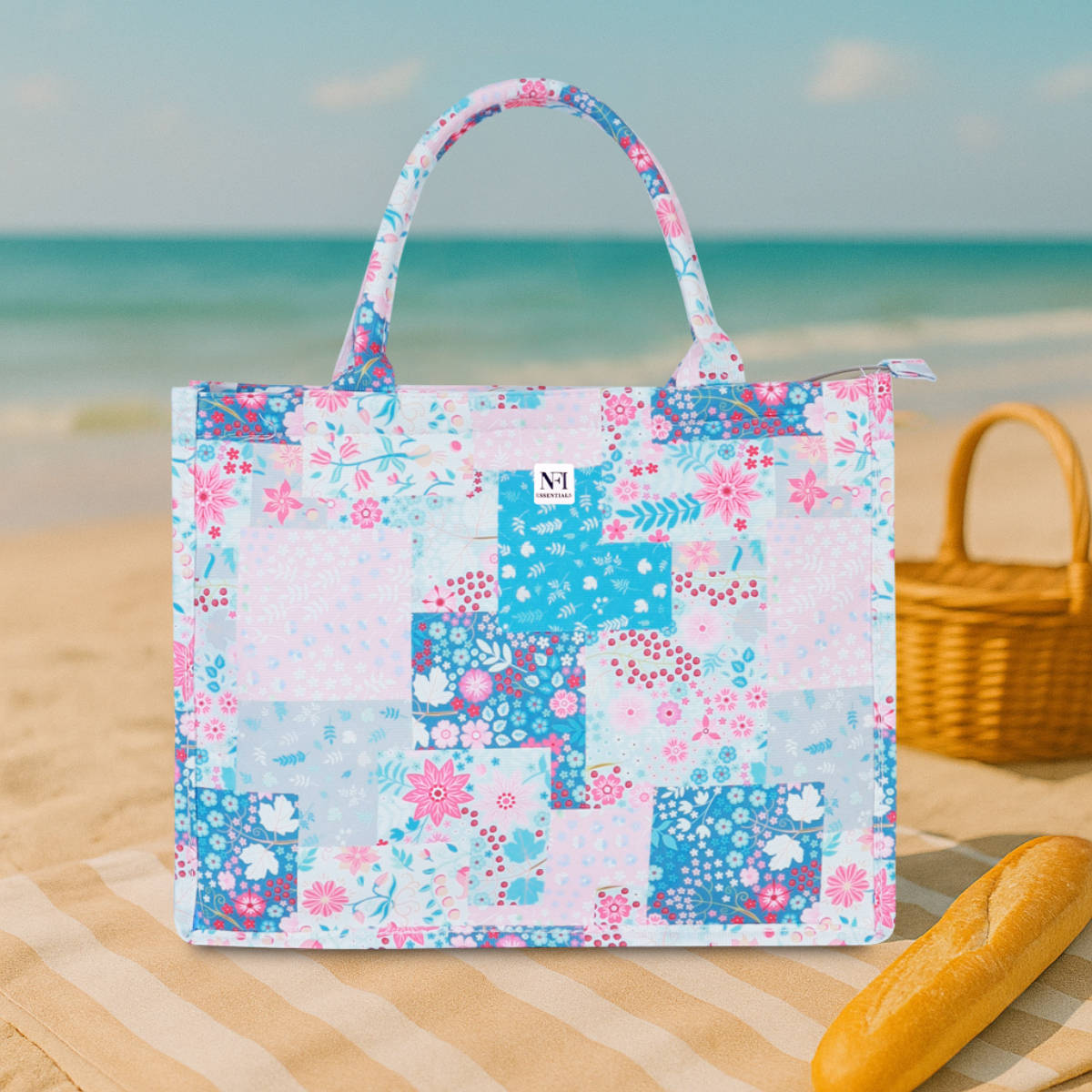 NFI Essentials Women Multi-Color Eco-Friendly Graphic Canvas Tote Bag
