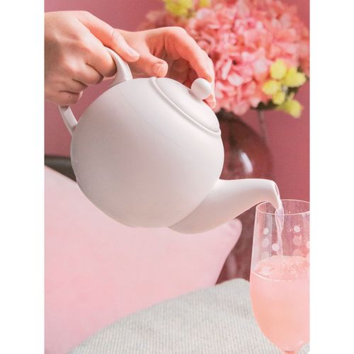 London Pottery Farmhouse Nordic Pink Teapot For thinKitchen with Infuser,  1.2 Litre