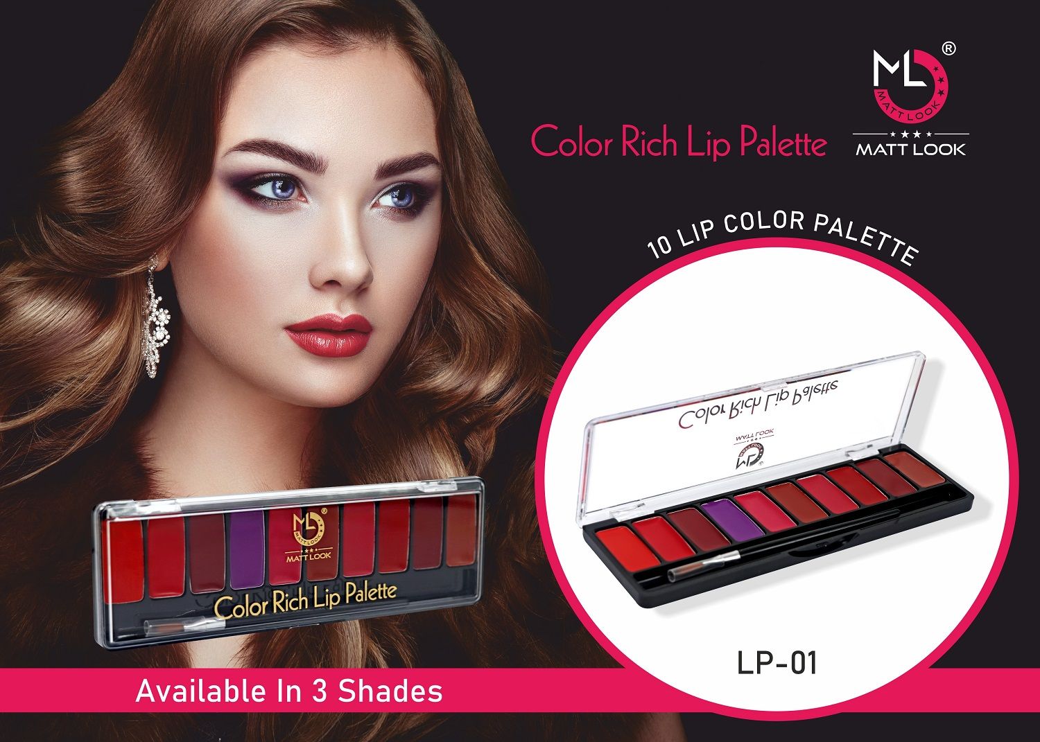 Matt Look 10 Colour Rich Lip Palette Multicolor 01 Buy Matt Look 10 Colour Rich Lip Palette