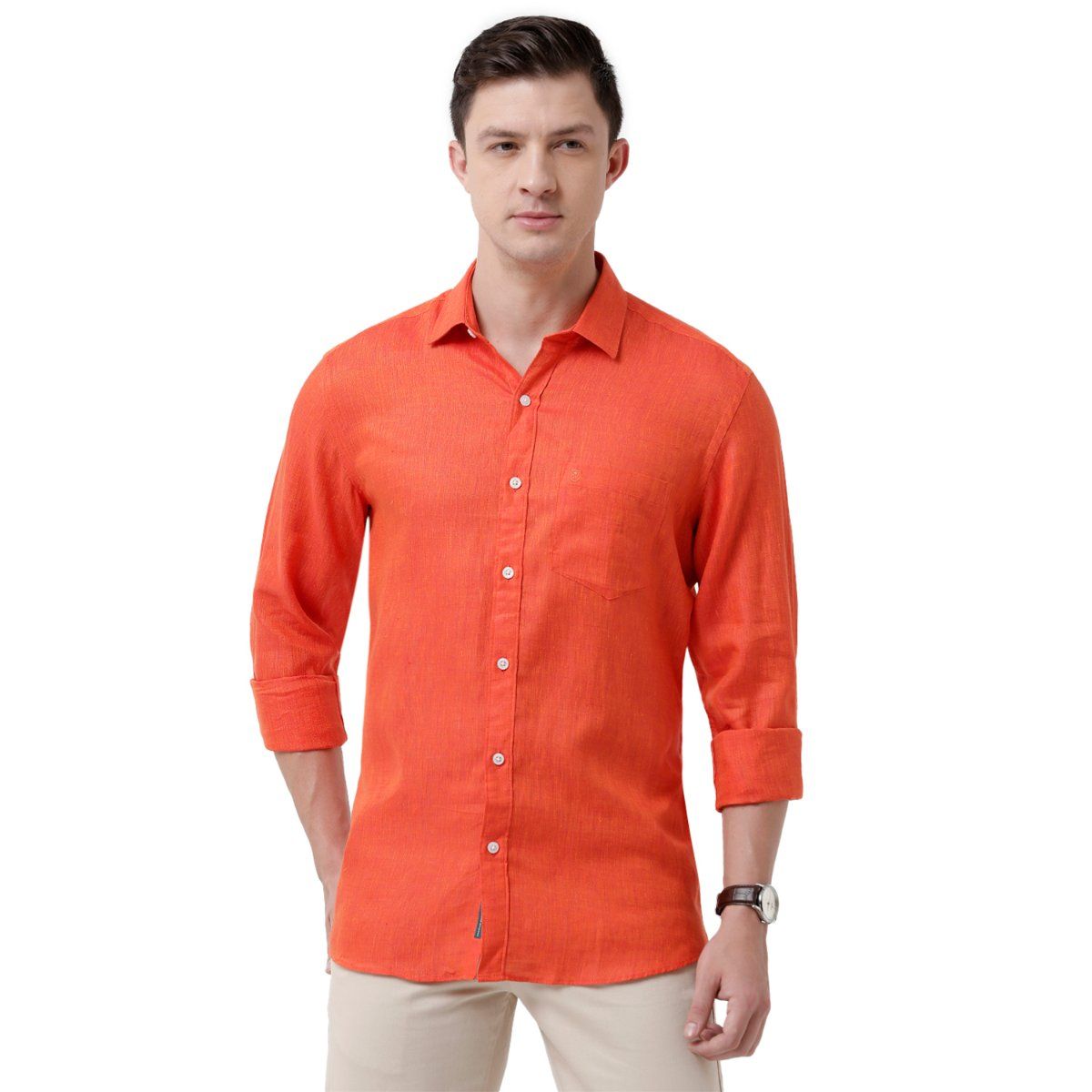 linen-club-orange-solid-casual-regular-fit-linen-shirt-for-men-buy