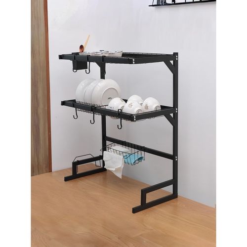 UMAI Double Layer Carbon Steel Plate Bowl Holder Sink Organiser Rack