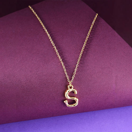 Golden Alphabet Necklaces – Bombay Sunset