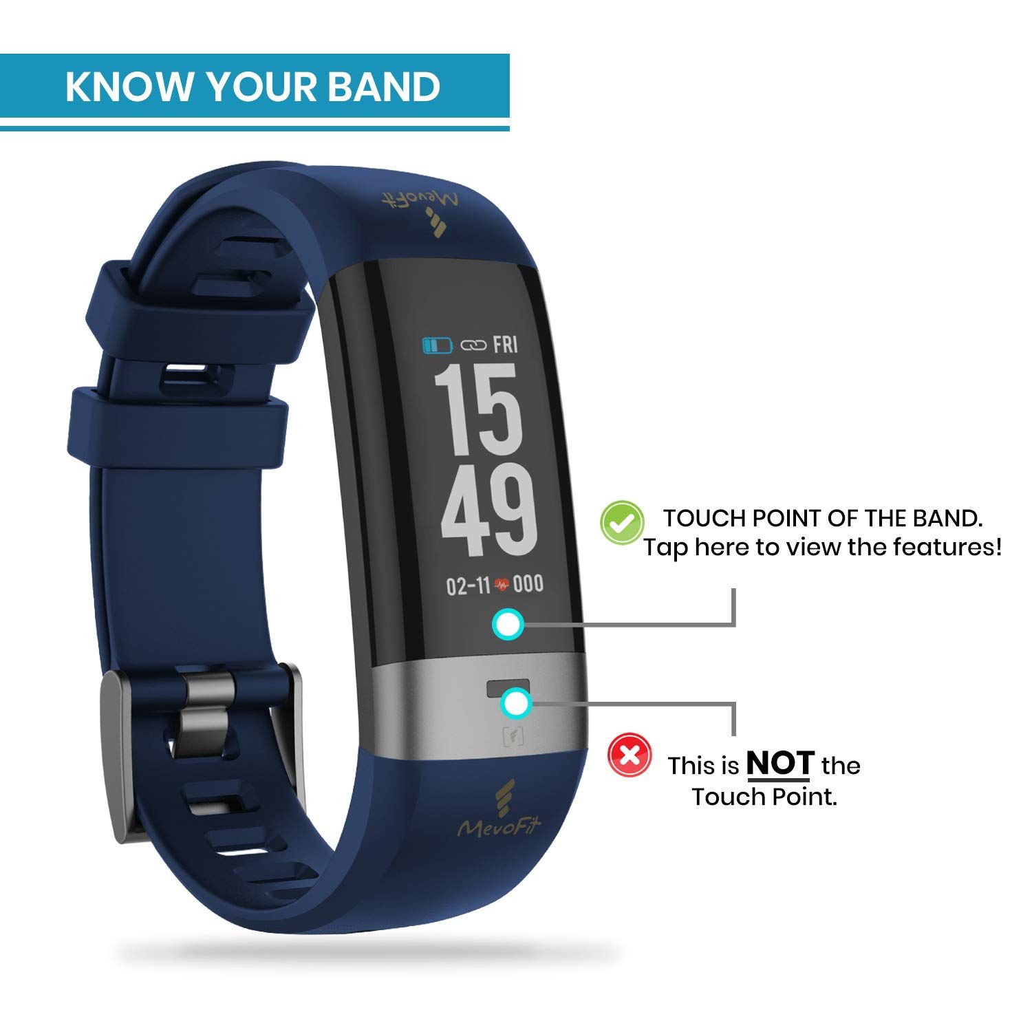 MevoFit Care Smartwatch: Fitness Smartwatch an Activity Tracker for Men ...