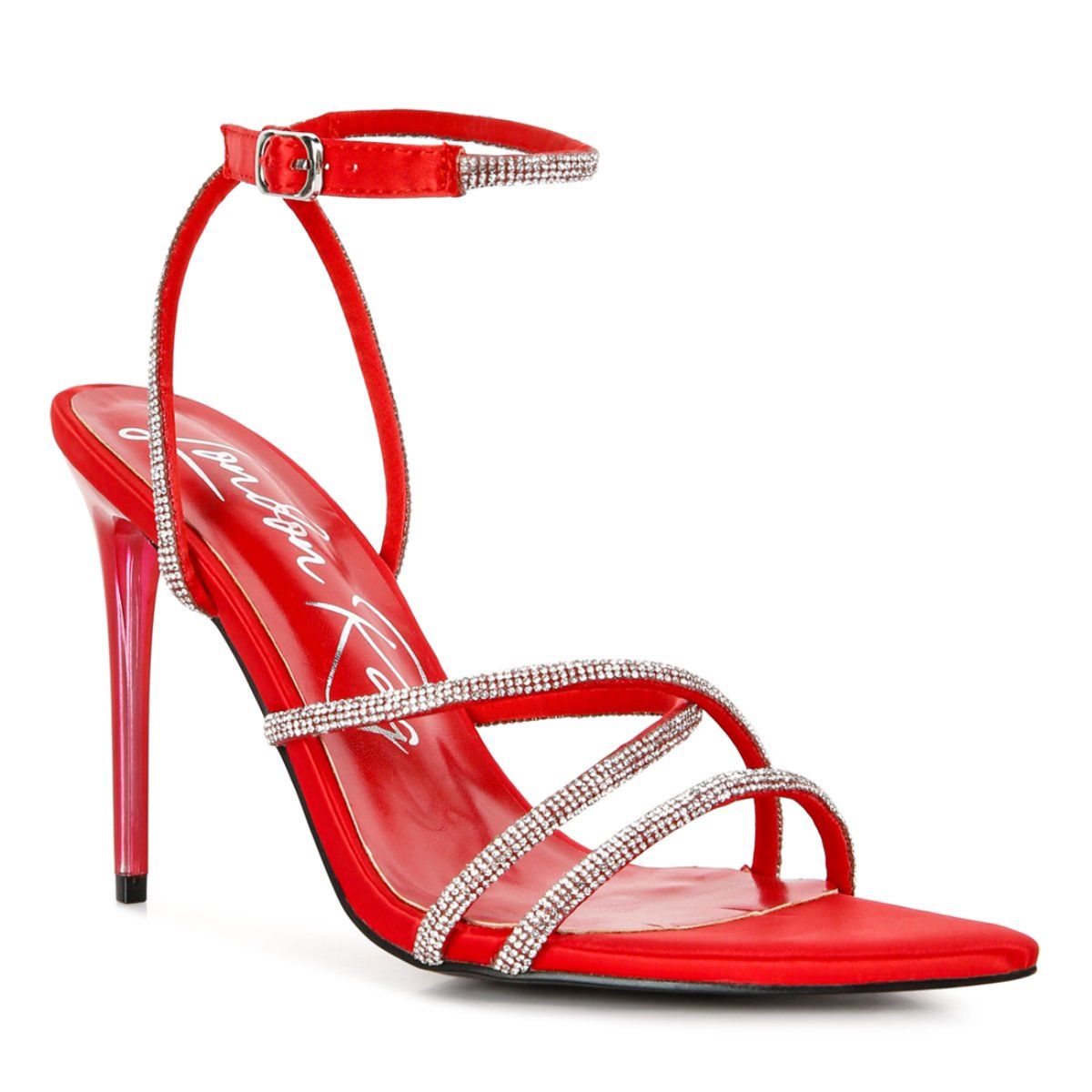 Red strappy high heels new arrivals