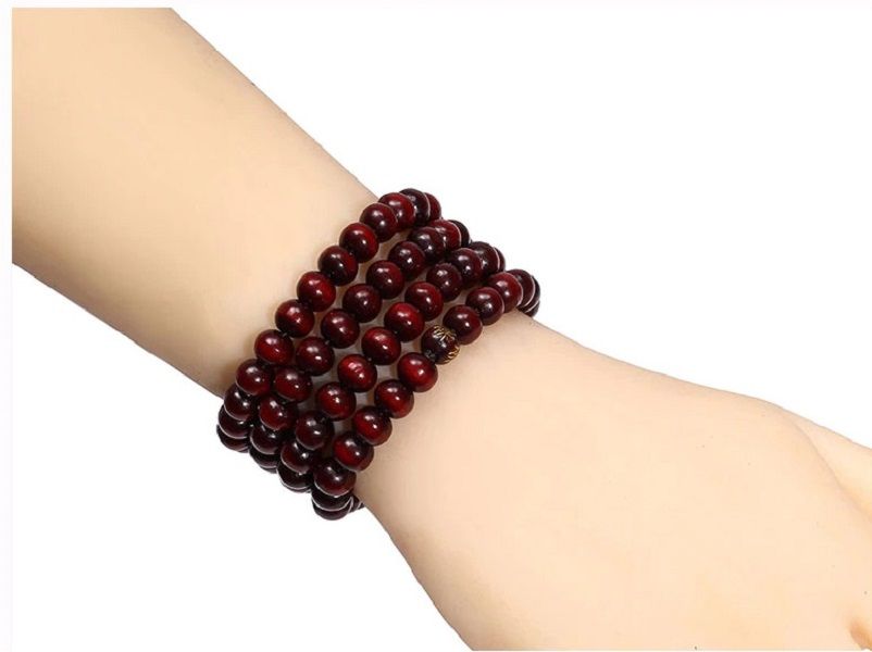 Buy Tibetan Buddhist Mala Buddha Bracelet Natural Wood Bead Bracelet Om Meditation  Yoga Prayer Bracelets at Amazonin