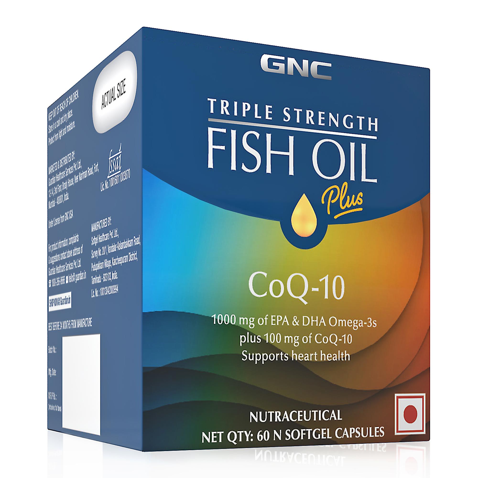 GNC Triple Strength Fish Oil Plus + CoQ10 Buy GNC Triple Strength Fish