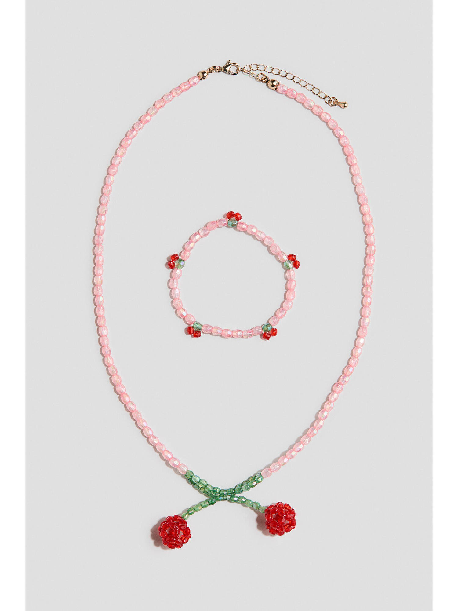 H&M Girls Pink 2-piece beaded jewellery set