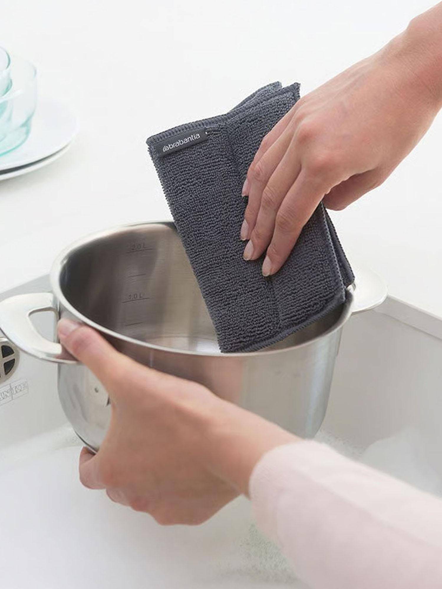 Brabantia Mixed SinkSide Microfibre Cleaning Pads (Pack of 3)