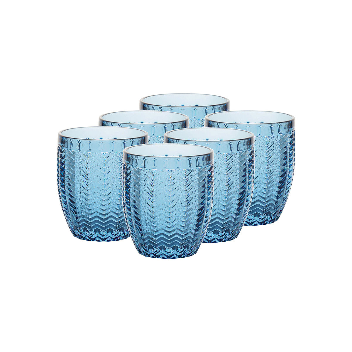 Pure Home + Living Ezra Blue Glass Tumbler (Set of 6) Buy Pure Home