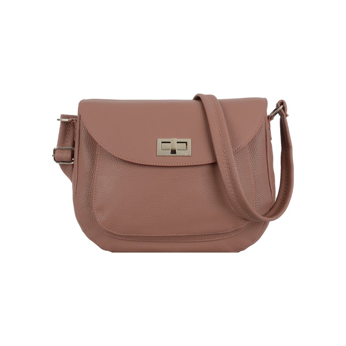 Baggit pink solid sling bag best sale