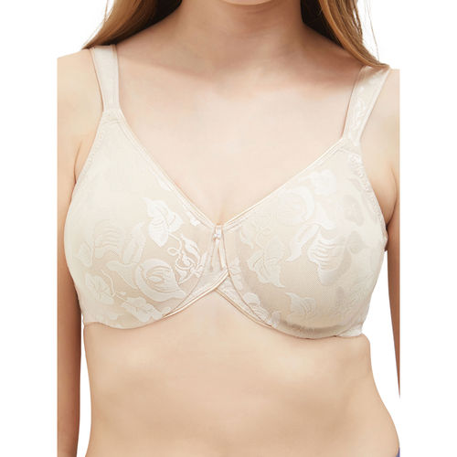 Buy Wacoal Awareness Non-Padded Wired Full Coverage Full Support Everyday  Comfort Bra - Beige (32DD) Online