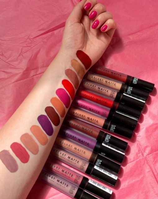 mua velvet matte liquid lipstick swatches