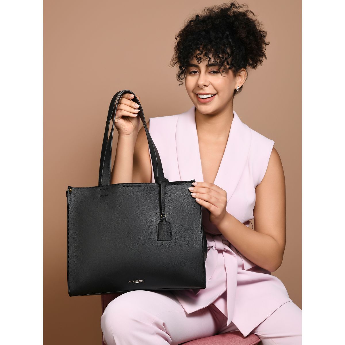 Buy Accessorize London Womens Black Book Tote Bag Online