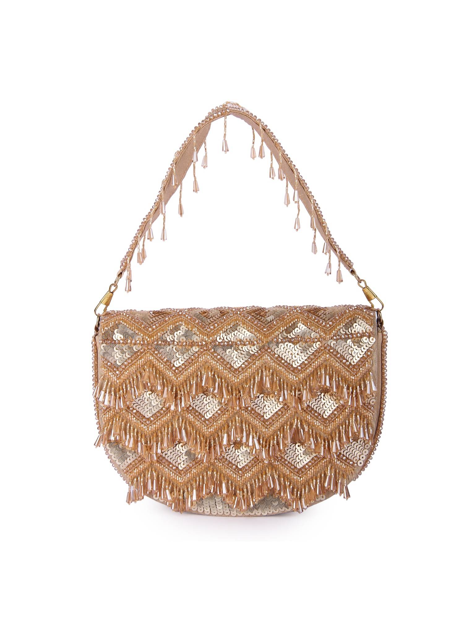 The Purple Sack Gold Insiyaa Clutch