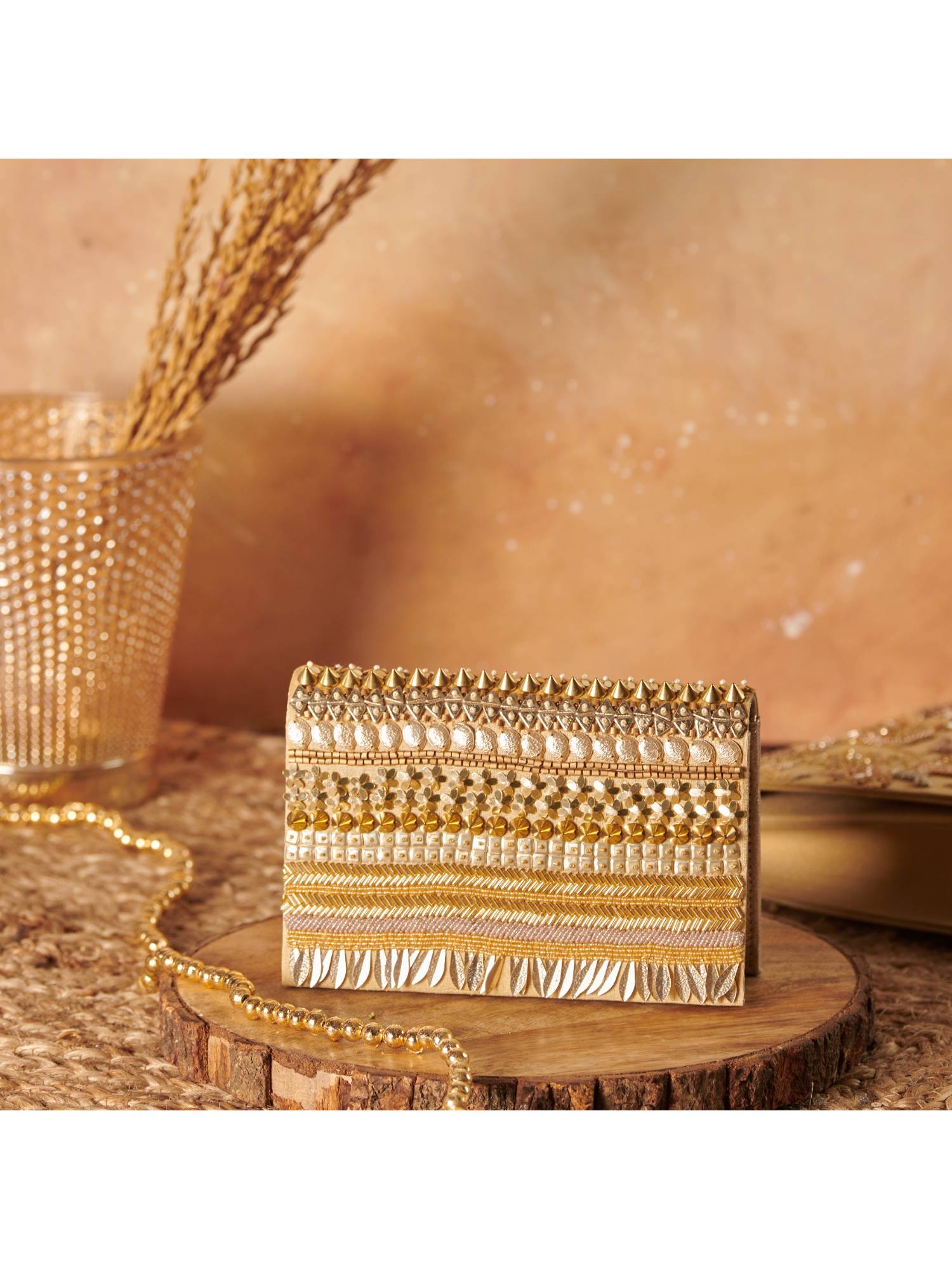 The Purple Sack Unnati Clutch with Detachable Chain