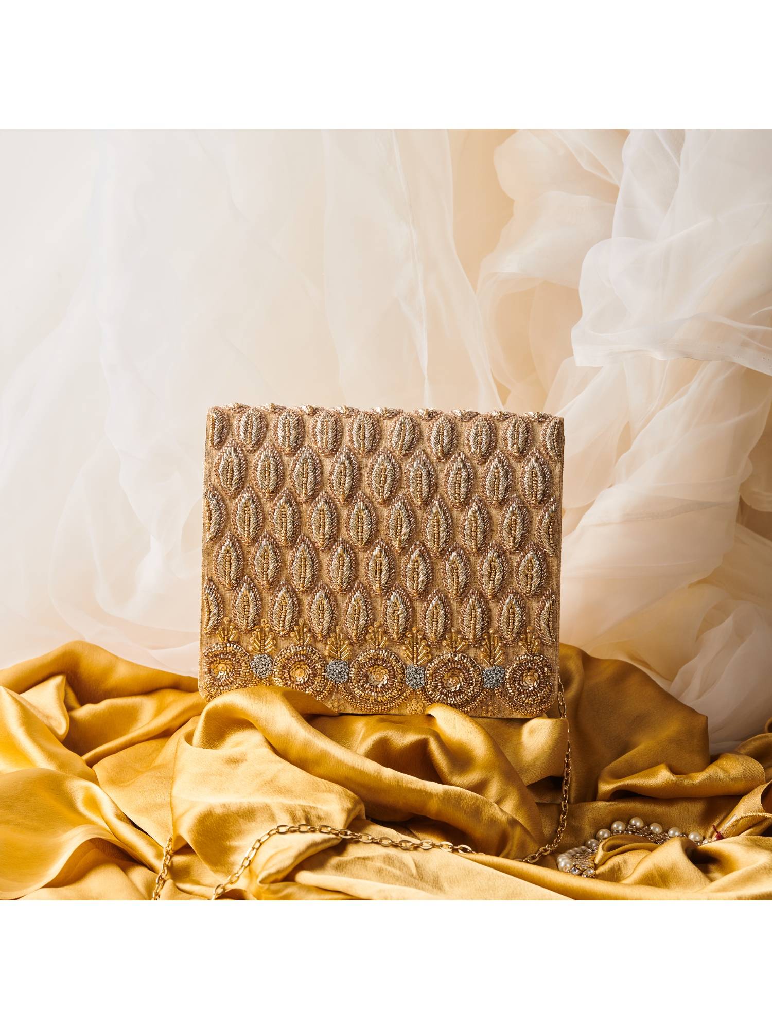 The Purple Sack Anaayera Clutch with Detachable Chain