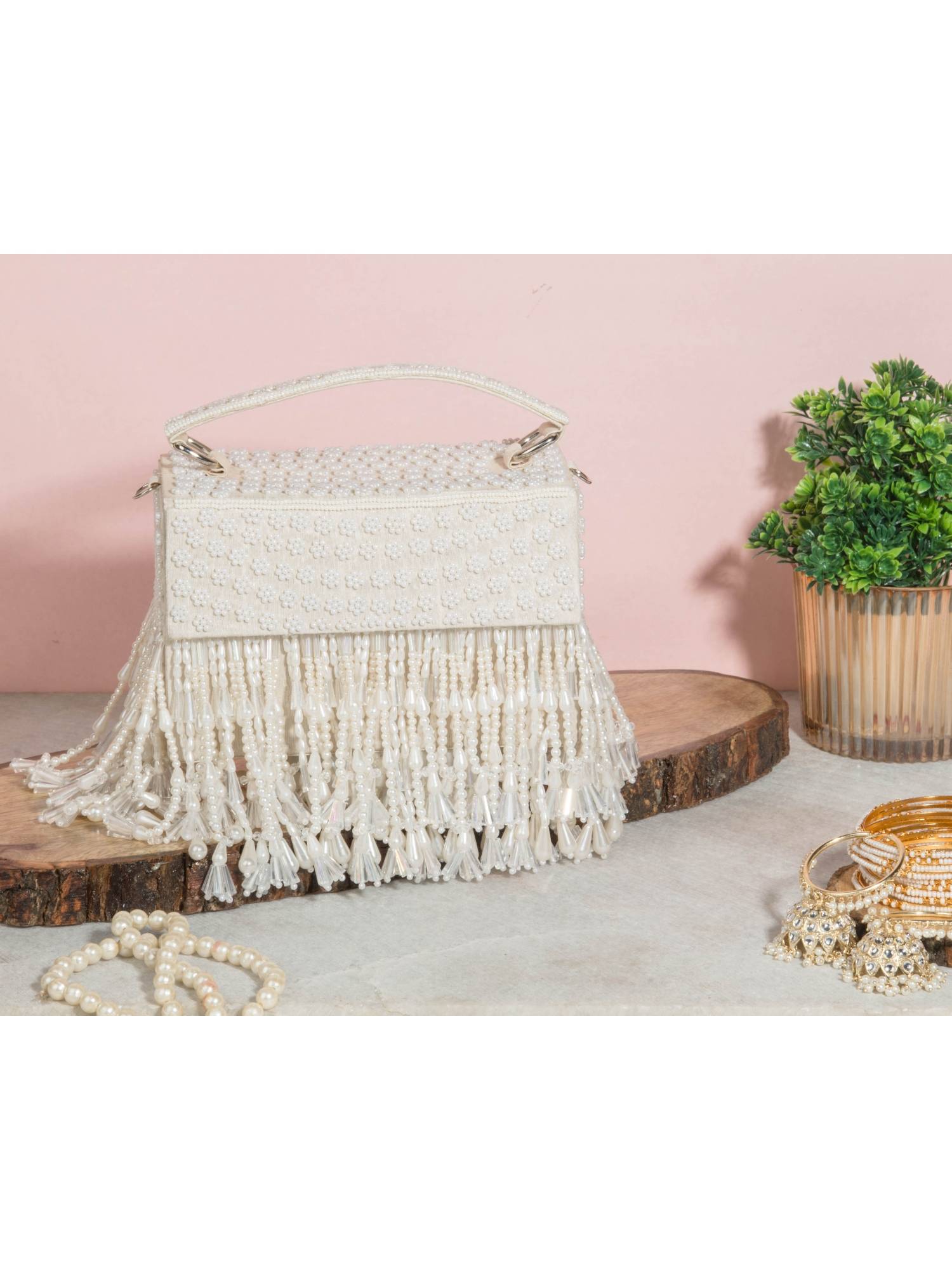 The Purple Sack The Apsara Clutch with Detachable Chain