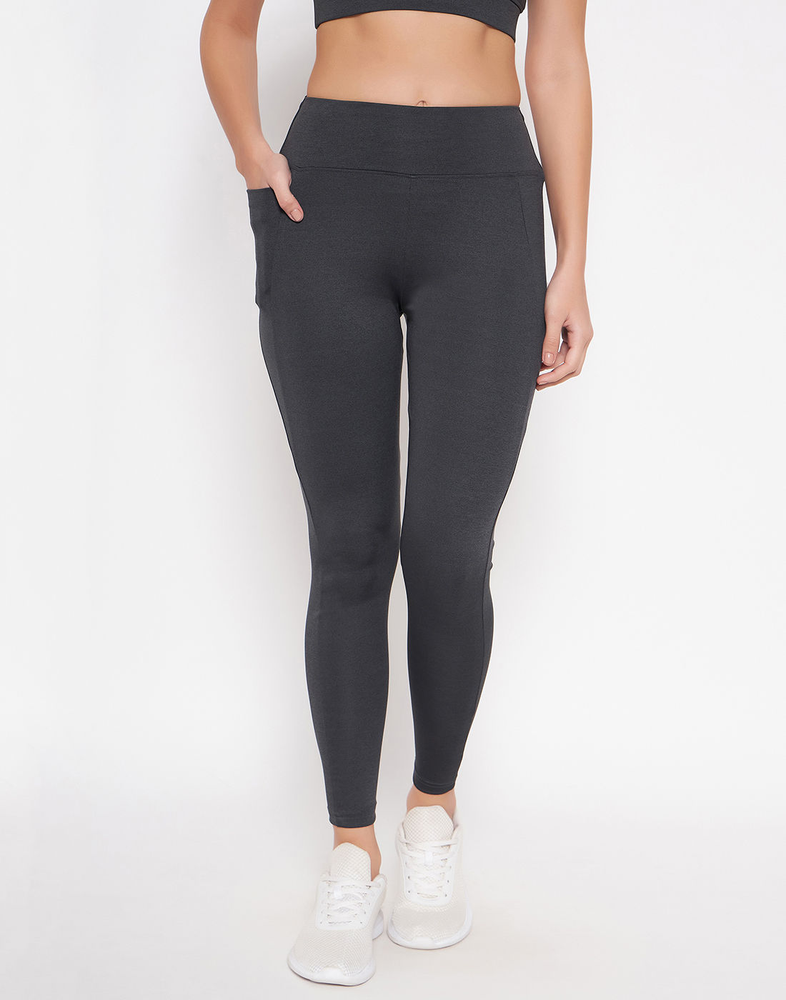 Buy Lucky Chico High Waisted Yoga Workout Leggings for Women with Inner  Pocket, Black & Dark Grey, Large at Amazon.in