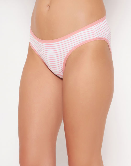 Buy Clovia 100 Percent Cotton Low Waist Outer Elastic Bikini Panty Online