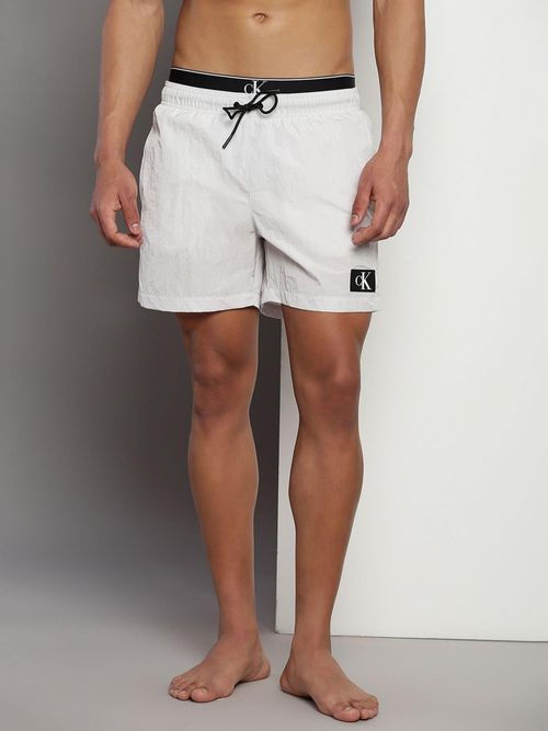 Calvin Klein Men Grey Regular Fit Solid Shorts