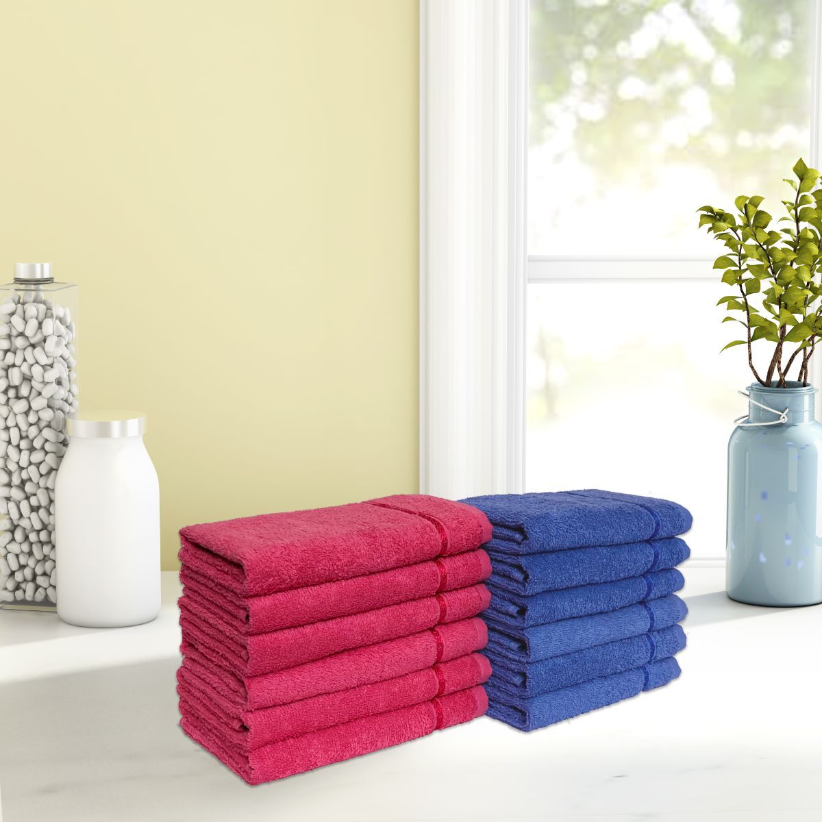 Spaces Seasons Best Qd Multicolour 380 Gsm 12 Hand Towels (12) Buy