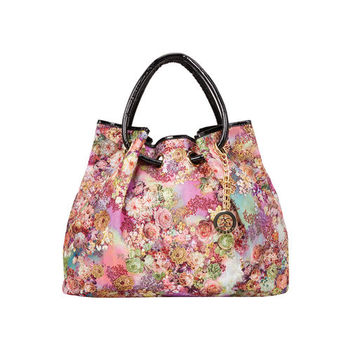 Buy ESBEDA Pink Color Printed Glitter Shine Tote Bag For Women Online