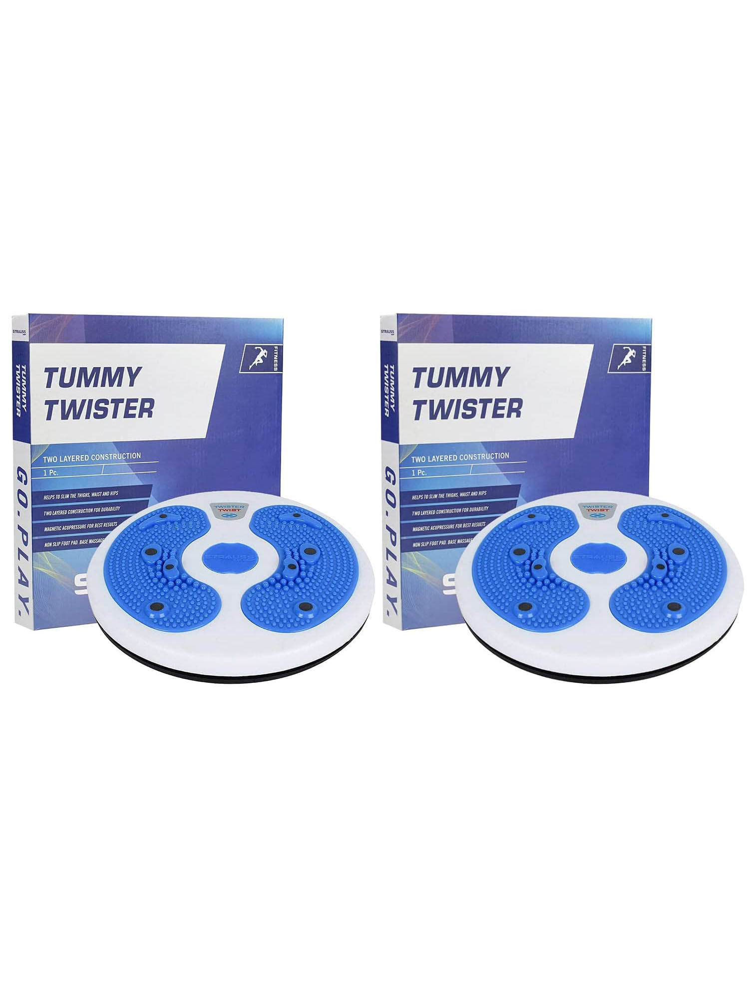 Buy Strauss Pack of 2 Tummy Twister White Blue Online