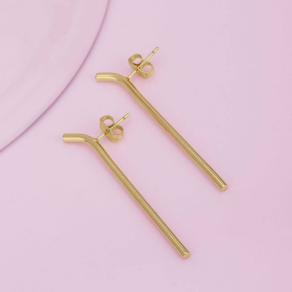 Carlton London Women Gold Plated with Cz Stylish Drop Earring