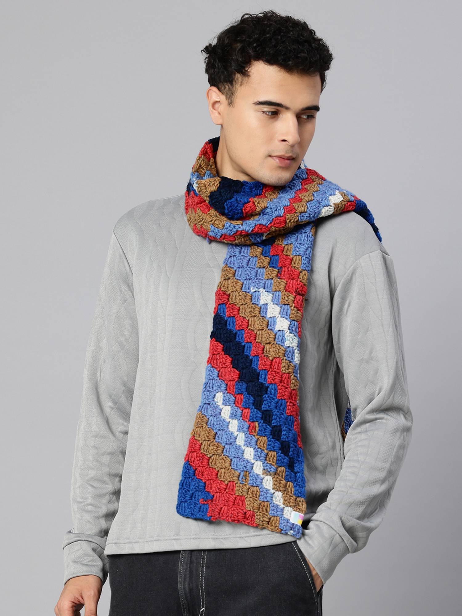 Magic Needles Corner To Corner Multi-Color Crochet Scarf
