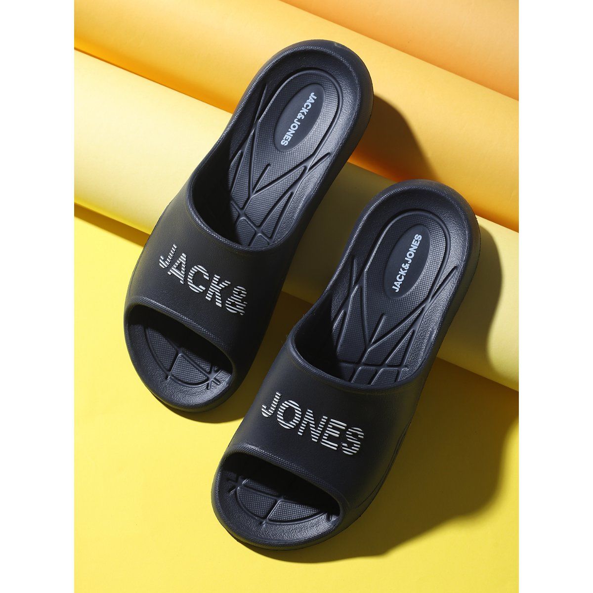 Buy Jack Jones Black Sliders Online