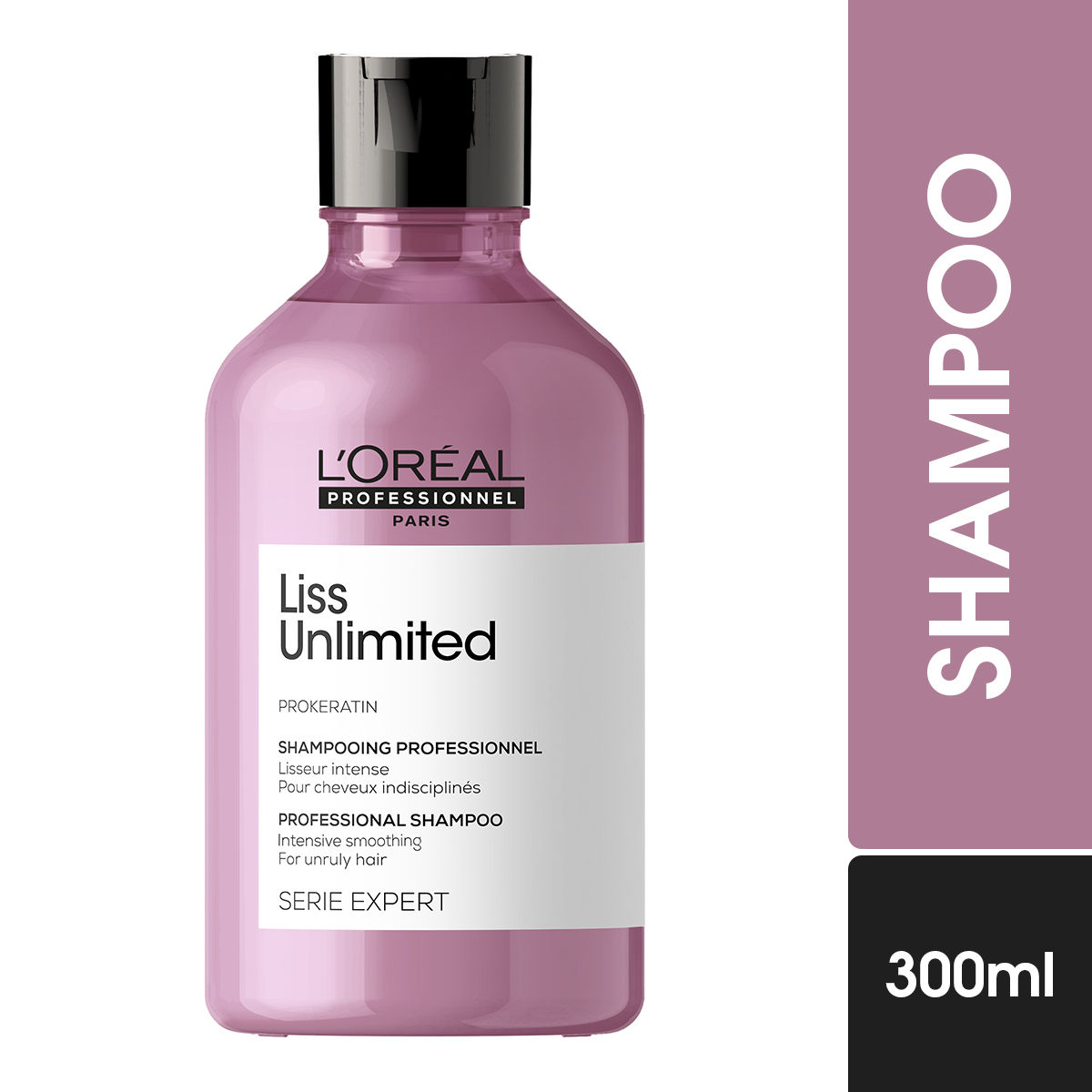 L'Oreal Professionnel Liss Unlimited Shampoo with Pro-Keratin and Kukui Nut Oil, Serie Expert
