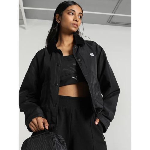Puma Downtown Padded Coach Women Black Jacket (XS)