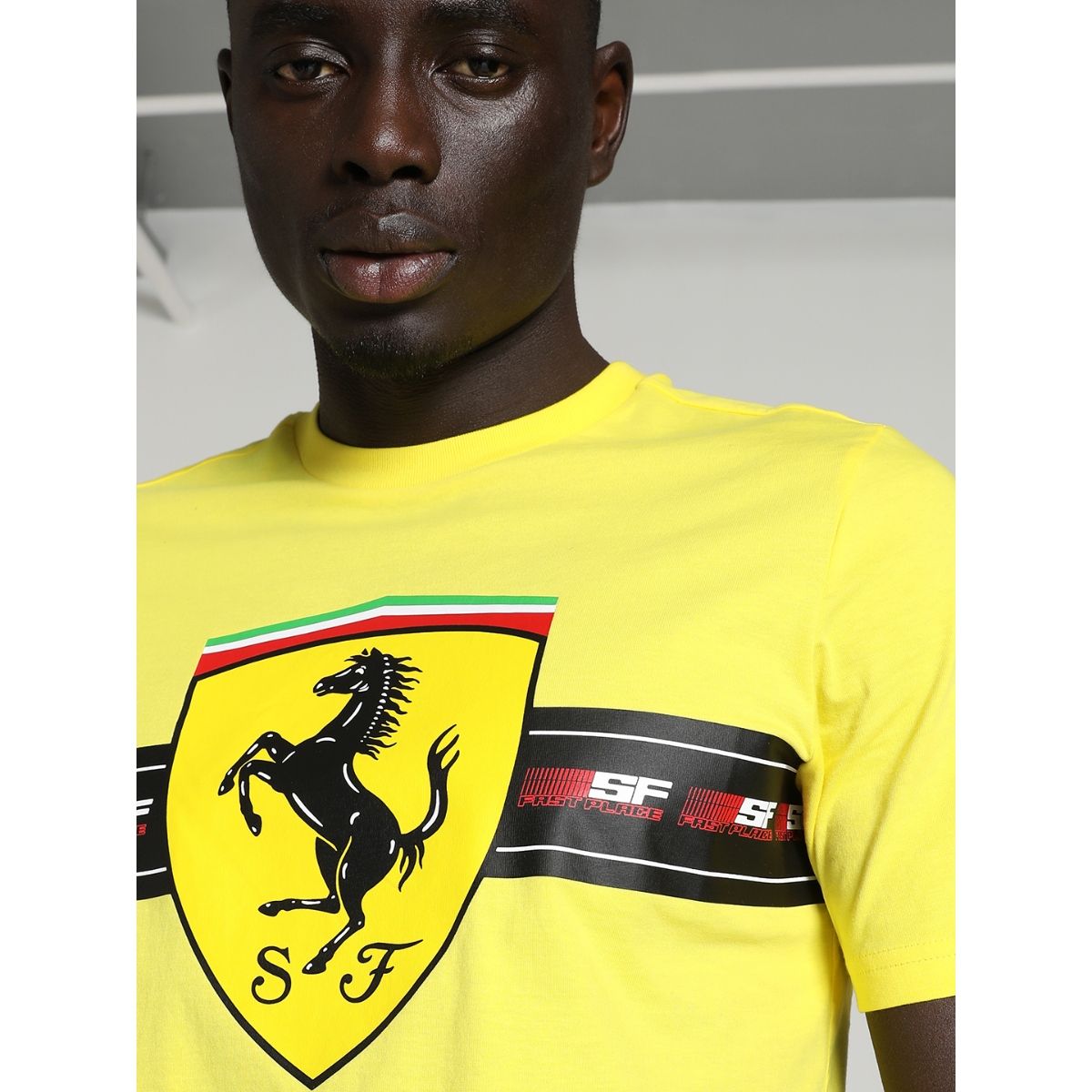 Puma ferrari shop yellow t shirt