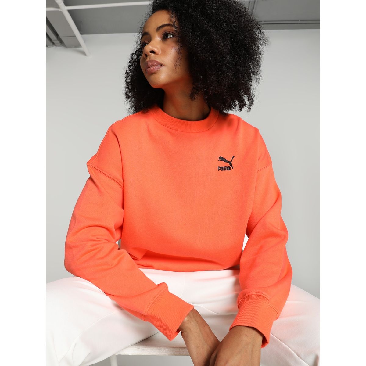 Puma top orange sweatshirt