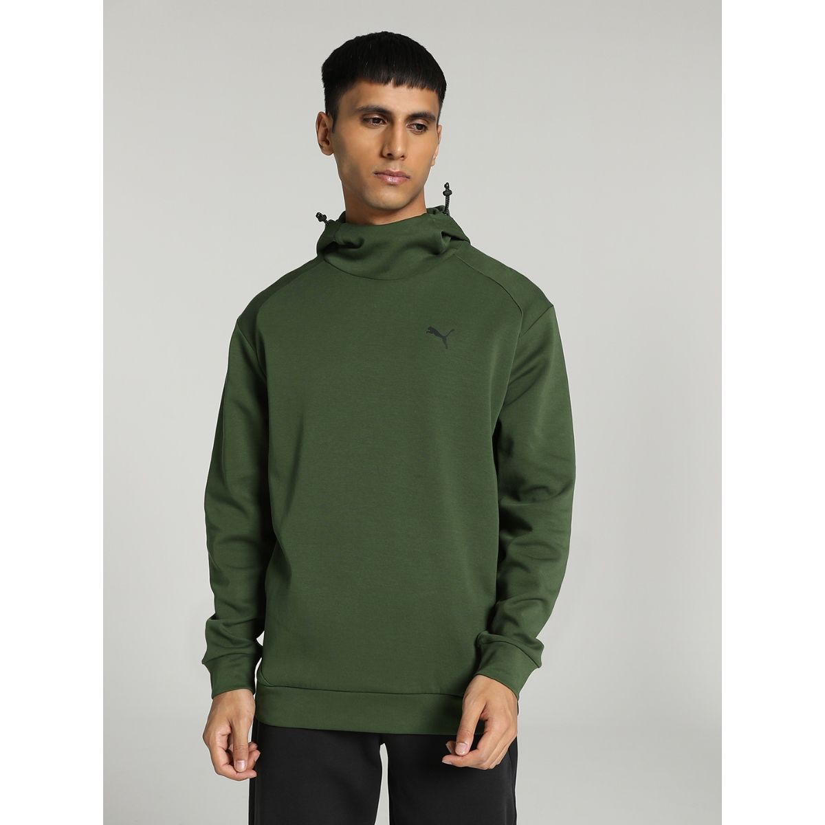 Puma olive sale green hoodie