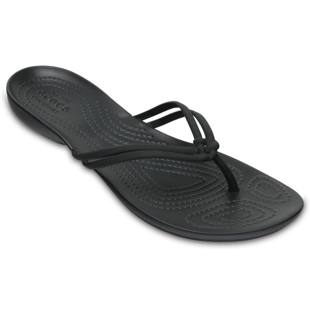 Buy Crocs Isabella Women Black Solid Open Toe Flats - Flats for Women  5125547 | Myntra
