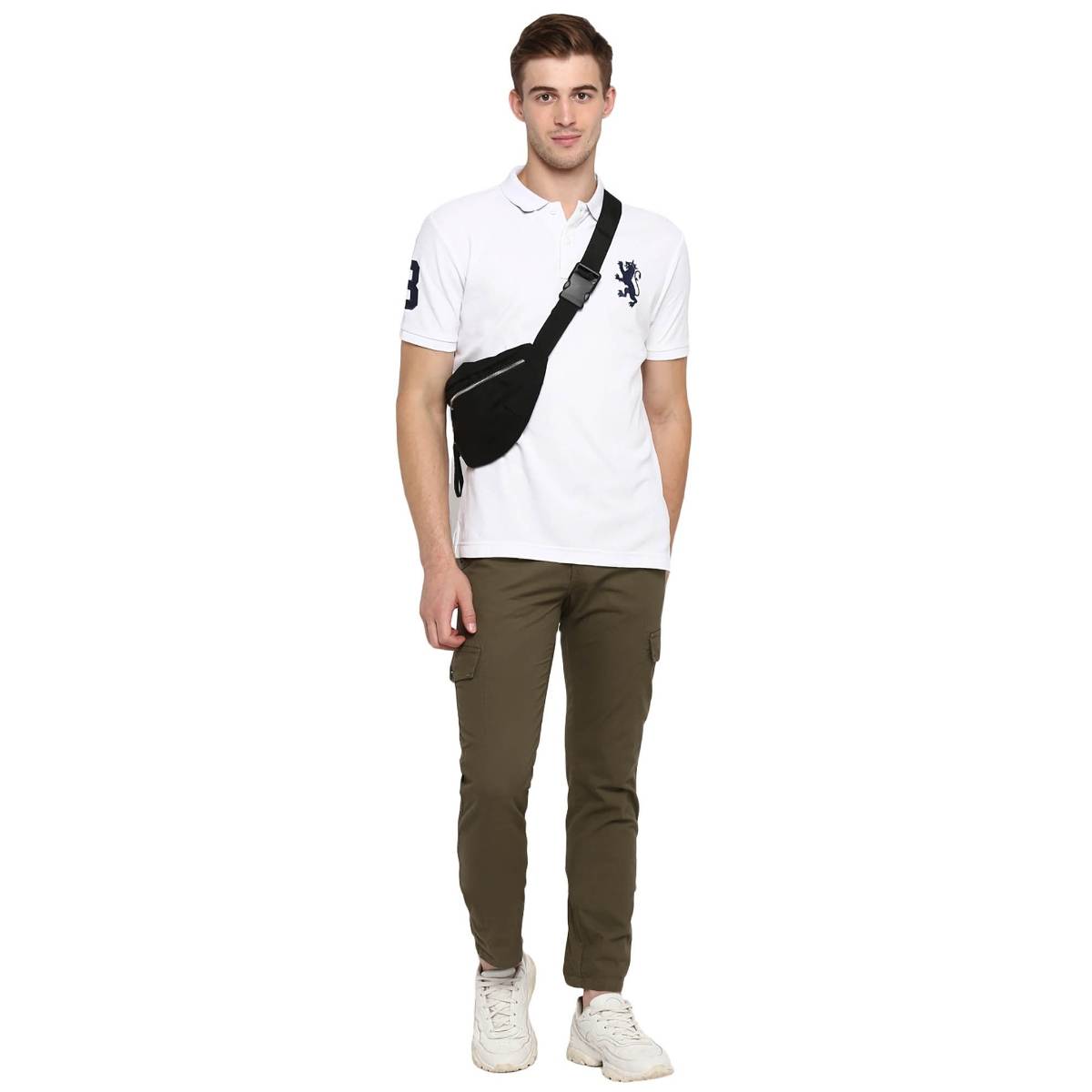 Buy Red Tape White Half Sleeves Polo T-Shirt Online