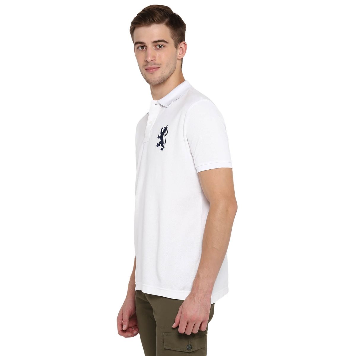 Buy Red Tape White Half Sleeves Polo T-Shirt Online