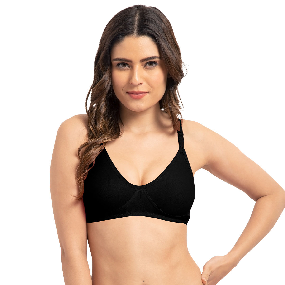 Cotton Plain Padded Black Bra, Size: 30B-38B at Rs 90/piece in New
