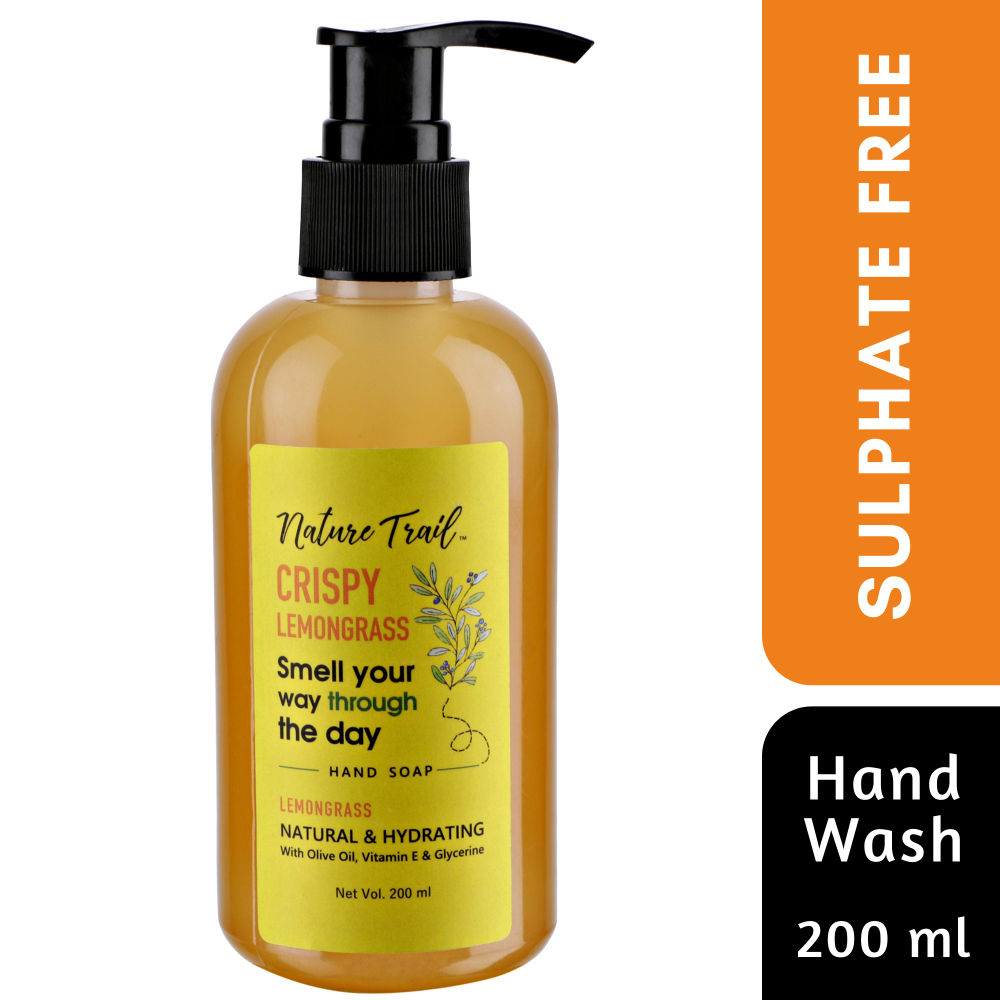 Nature Trail Crispy Lemongrass Hand Wash with Olive & Lemongrass Oil Sulphate & Paraben Free
