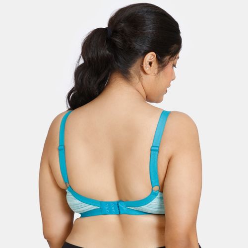 Buy Zivame Natural Collective Non-wired 3-4th Coverage Bralette Bra - Blue  Depth Blue online