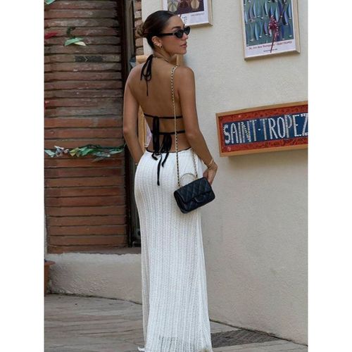 halter neck petite dresses Priscilla Halter Keyhole Mini Dress | Tie-Up Halter Mini Dress