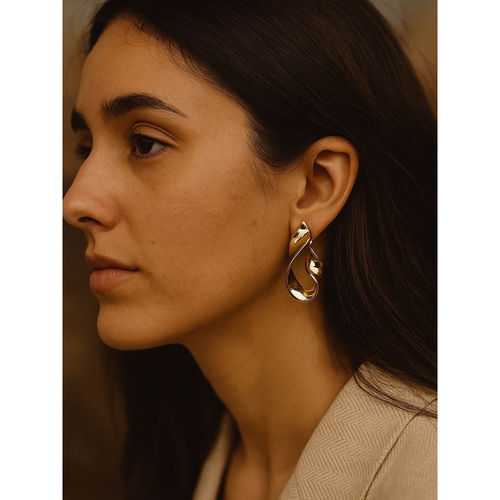gold dress earrings for women Cute Gold Hoop Earrings | Simple Gold Hoops main image 0