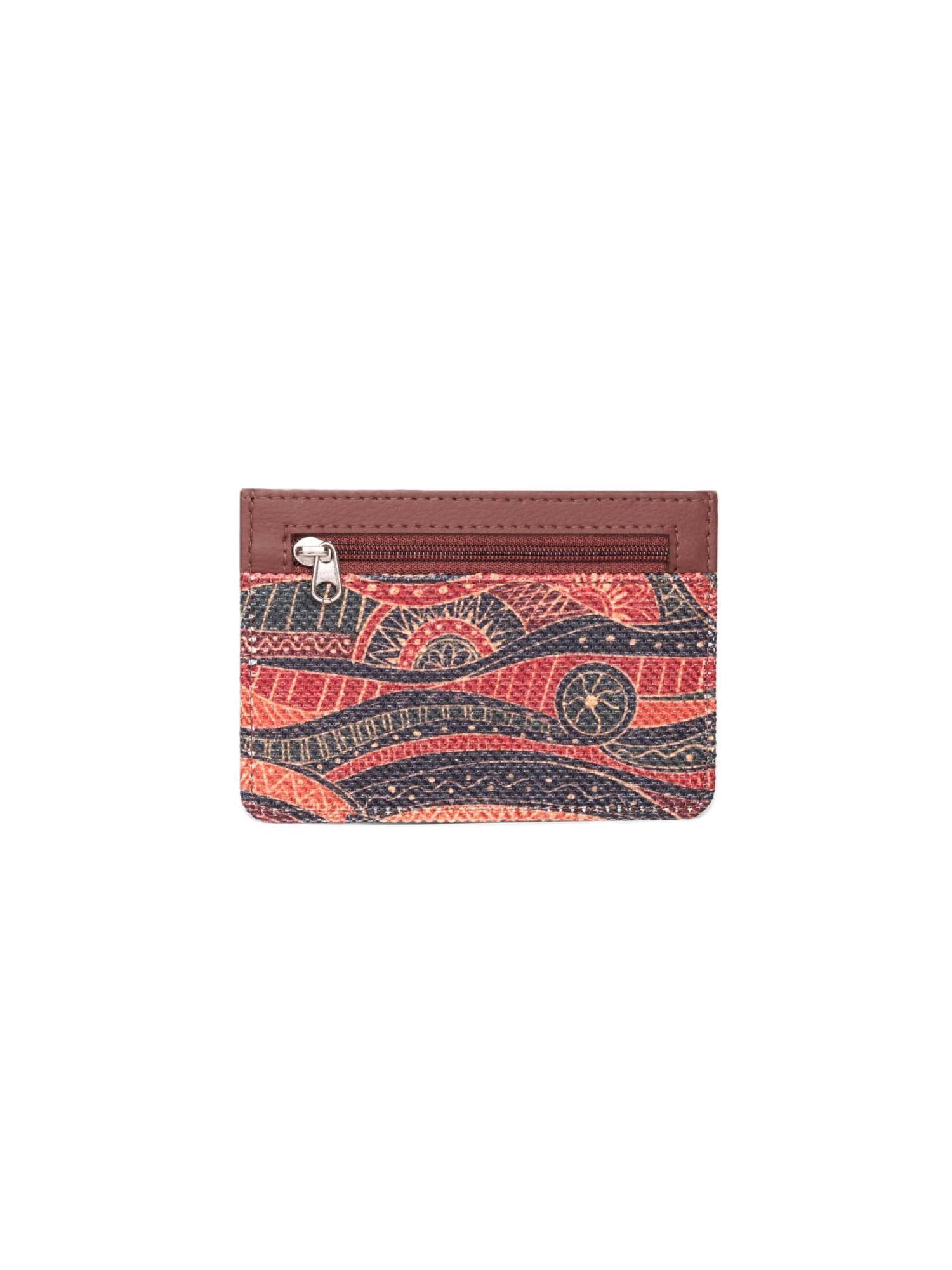 Zouk Pithora Artistry Ava Card Case - Multicolor Vegan Leather Card Holder